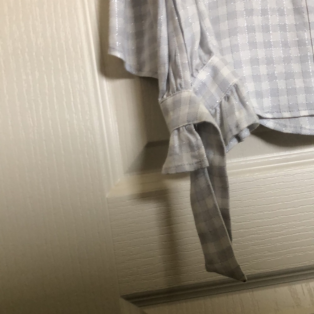 PAIGE Mya Gingham‎ Ruffle Cuff Shirt 🤍 - Picture 10 of 10